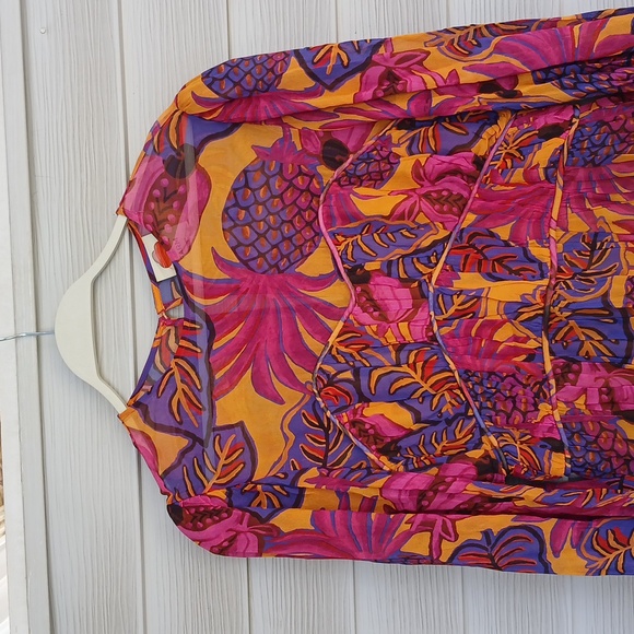 NWOT Farm Rio Print Ruffled Multicolor Women's Dress - Picture 5 of 10